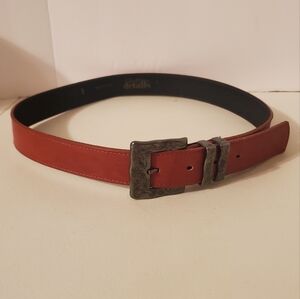 VINTAGE PATRICIA GREEN DETAILS LEATHER BELT REDDISH BROWN LARGE
